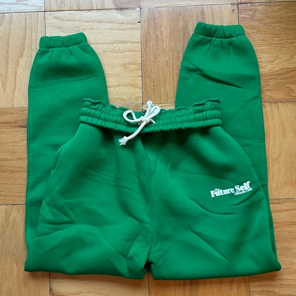 Future Self Green Drawstring Sweatpants - Picture 2 of 3